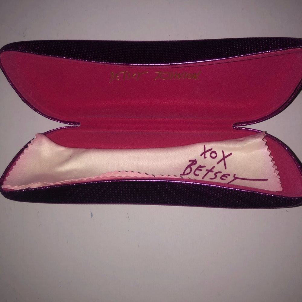 Betsey Johnson Pink Glasses Case